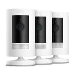 Ring Stick Up Cam Battery Indoor/Outdoor (White) [3 Pack]