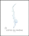 Wineprints Akvarell Côtes-d-Rhône Nord (40x50)
