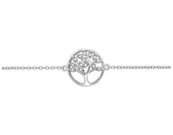 James Moore TH G2676 Silver Cubic Zirconia Tree Of Life Jewellery