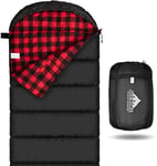Mcota Cotton Flannel Sleeping Bag for Adults, 100% Cotton Lining Sleeping Bag &