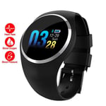ZZJ Bluetooth Lady Smart Watch Fashion Women Heart Rate Monitor Fitness Tracker Smartwatch APP Support for Android IOS,Black