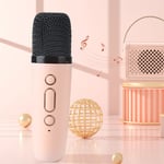 (Pink)Portable Karaoke Singing Machine HiFi Sound 6 Sound Modes Karaoke Machine