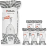 Brabantia Perfectfit Bin Liners(Size H/50-60 Litre) 120 Bags, White - Code H