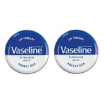 Vaseline ORIGINAL Lip for Dry Lip Petroleum Jelly Therapy - 2 x Tins of 20g