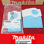 10x Genuine Makita Paper Filter Bags DCL180 DCL182 DCL184 4013D Vacuum Clean