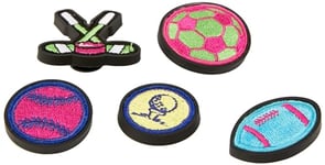 Crocs Unisex's Neon Sports Patches 5 Pack Shoe Charms, One Size