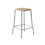 HAY Soft Edge 30 Low barpall soft grey, kromstativ