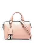 DKNY Women Paige Small Duffle Bag with an Adjustable Chain Strap in Sutton Leather, Rosewater
