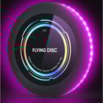 Uppladdningsbar LED Frisbee - 175G-RGB - Smart Läge - Automatisk Tändning - Rolig Present för Födelsedagar och Camping - Slumpmässiga UFO-Mönster Purple