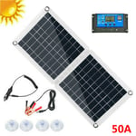 YUYAN 100W 12V5V Foldable 2 USB Solar Panel for Cell Phone Tablet Computer Electronic Products Charger Car Boat Battery Charge Camping with New Conversion Method