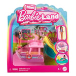 Barbie Ensemble poupée et véhicule Miniature BarbieLand, poupée de 1,5 Pouce et véhicule Jouet emblématique avec Changement de Couleur Surprise, HYF41