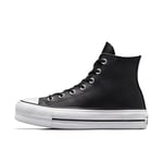 Converse Femme Chuck Taylor Ctas Lift Clean Hi Shoes, Noir Noir Blanc, 37 EU