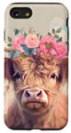 iPhone SE (2020) / 7 / 8 Spring, Highland Cow | Scottish Highland Cow, Floral Pastel Case