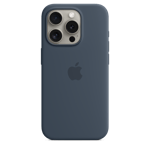 Apple Silikonskal med MagSafe till iPhone 15 Pro – stormblå