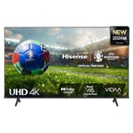 Hisense 55 Inch 4K Smart TV 55E6NTUK - Dolby Vision, Game Mode PLUS with 60Hz VRR ALLM, Smooth Motion, AI Sports Mode, Vidaa OS with Freely, Youtube, Netflix and Disney+ & Now TV (2024 Model)