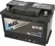 4Max 12V 70Ah/720A Start&Amp Stop Agm-Batteri (P+ Standardpol) 277X175x190 B13 - 10 5 Mm Hög Pärla (Agm/Start)