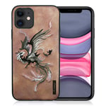 Nimmy Dragon iPhone 11 Embroidered Cover - Pink