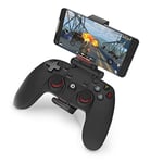 Gamium Manette Gaming SANS FIL/FILAIRE - Triple connexion : filaire, Bluetooth, récepteur 2.4Ghz - PC, PS3, Box Android TV, Casque VR, Smartphone et tablette Android** - Clip pour Smartphone