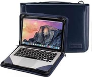 Broonel - Contour Series - Blue Leather Protective Case With Shoulder Strap Compatible with the Acer Chromebook 714 14"