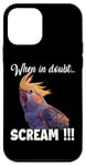 Cockatiel Meme T, calopsitte drôle et hurlante Coque pour iPhone 12 mini