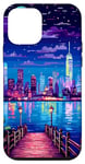iPhone 12 mini New York River View Retro Pixel Art Case