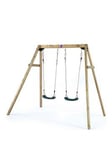 Plum Wooden Double Swing Set