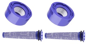 FIND A SPARE 2 x Post & Pre Motor HEPA Filter Kit for Dyson V8 Cordless Vacuum Cleaner Pack of 2 Pre Motor Filters & 2 Post Filters