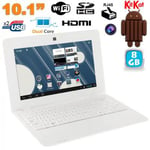 Mini Pc Android Netbook Ultra Portable 10 Pouces Blanc Wifi Ethernet USB 4Go YONIS
