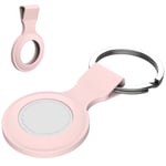 Tag Keychain, Protective Case Silicone Case Compatible with AirTag (2021), Soft Silicone Tracker Holder with Key Chain (Pink)