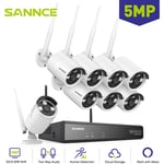 Sannce - wifi Kit de vidéosurveillance 5MP nvr 8Caméras Smart ir Vision Nocturne Interphone Bidirectionnel Sans fil cctv Sécurité de Système