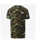 The North Face Mens SS Simple Dome T Shirt Camo - Camouflage Cotton - Size Small