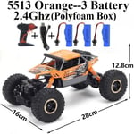 couleur 5513-Orange-Kit-3 Voiture télécommandée pour enfant, jouet pour garçon, 2.4Ghz, 6wd, 4WD, 4x4, radioc