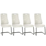 Ergonomiska Fribärande Matsalsstolar Beige 4-pack