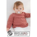 Rosy Cheeks Sweater by DROPS Design - Baby Genser Strikkeoppskrift str - 3/4 år