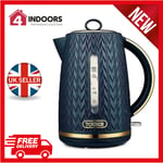 Cordless Jug Kettle  Tower T10052MNB Empire Textured 3KW 1.7L in Midnight Blue 