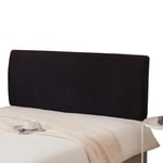 Renhe Headboard Slipcover Stretch Bed Headboards Cover Dustproof Head Protector Cover for Bedroom Black 120cm