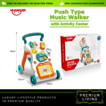 3 In 1 First Steps Baby Walkers Sounds Music and Lights Fun Push Along WalkerB58