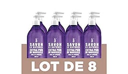 Savon le Naturel Savon Liquide Miel de Lavande Extra Pur de Marseille - Pack de 8