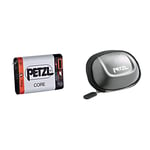 Petzl Core Rechargeable Battery & E93990 POCHE Carrying Case for Ultra-Compact Headlamps