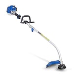 Hyundai 26cc Petrol Grass Trimmer, Split Shaft 38cm Cutting Width Powerful Garden Strimmer With Bump-feed Head, 2-stroke Engine, 3 Year Warranty Blue