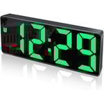 Digital väckarklocka, stor LED-display och snoozefunktion, justerbar ljusstyrka, USB-laddningsbar väckarklocka för kontor, sovrum, vardagsrum