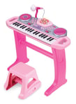 Keyboard til børn med skammel Pink Klaver med stativ og stol 544765