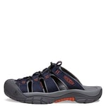 KEEN Men's Newport Closed Toe Slip on Slide Sandals, Sky Captain/Bombay Brown, 9.5