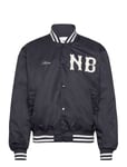 Nb Nb Satin Jacket Navy Designers Jackets Varsity Jackets Navy Nikben