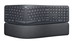 Logitech ERGO K860 Split Wireless Keyboard for Business - Ergonomic Design, QWER