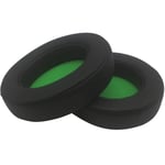 Tencloud Replacement Ear Pads Compatible with Razer Kraken 7.1 V2/Kraken V2/Kraken Pro V2 Earpad, Round Ear Cushion Cover Cups Case Accessories Protein Memory Foam Headphones Earpads (Black-green)