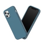 RhinoShield Coque Compatible avec [iPhone 12/12 Pro] | SolidSuit - Coque Fine avec Technologie d'absorption des Chocs et Finition Premium Matte - Océan Bleu