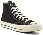 Converse 162050C Chuck 70 Hi Unisex High Top Trainers In Black Size UK 3 - 12