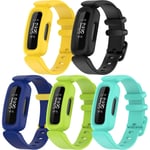 Ersättningsarmband kompatibla med Fitbit Ace 3: Mjuka silikon sportarmband för barn 6+