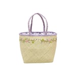 Rice - Raffia Bags in Nature with Flower Details